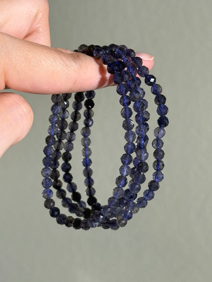 Faceted Iolite Bracelets, 4mm