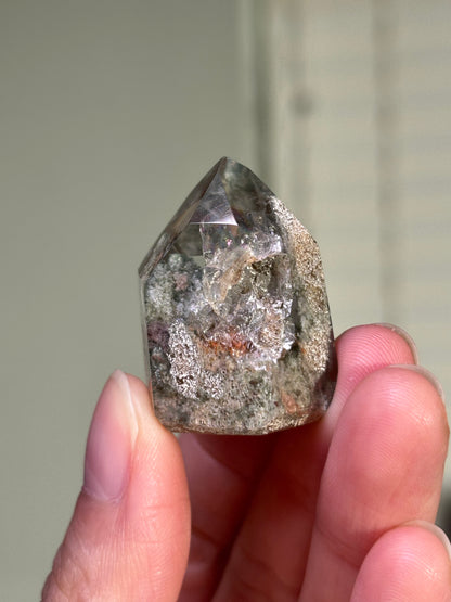 High Quality Water Clear Lodalite Quartz Tower, Brazil