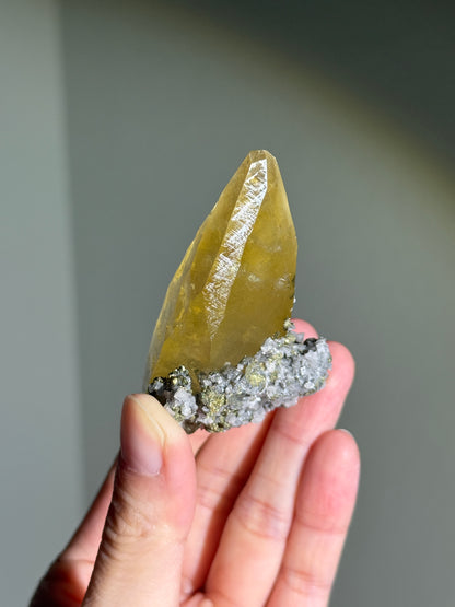 High Quality Sweetwater Mine Honey Calcite On Dolomite With Chalcopyrite, USA