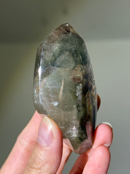 Collector’s Grade Garden Quartz Freeform With Epidote & Chlorite, Zambia