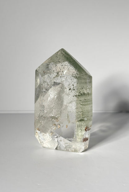 Rare Large Green Phantom Chlorite Tower With Big Penetrator, Brazil