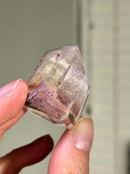 High Quality Pink White Phantom Lodalite Quartz Tower, Brazil