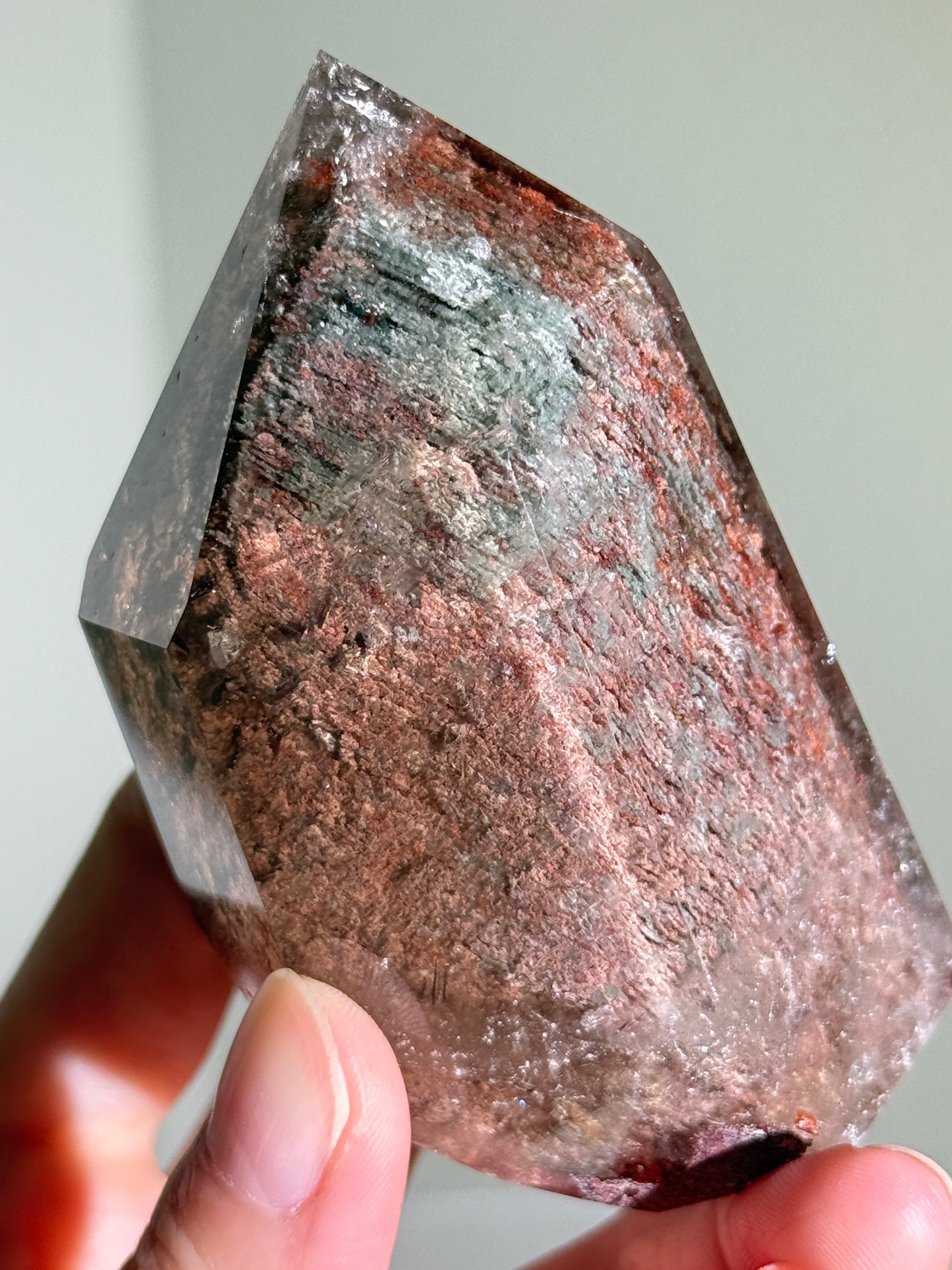 High Quality Large Layered Pink Garden Quartz Tower, Zambia