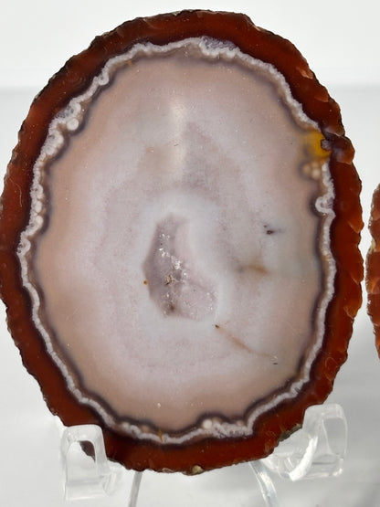 Red & Pink Zhanguo Agate Pair, China