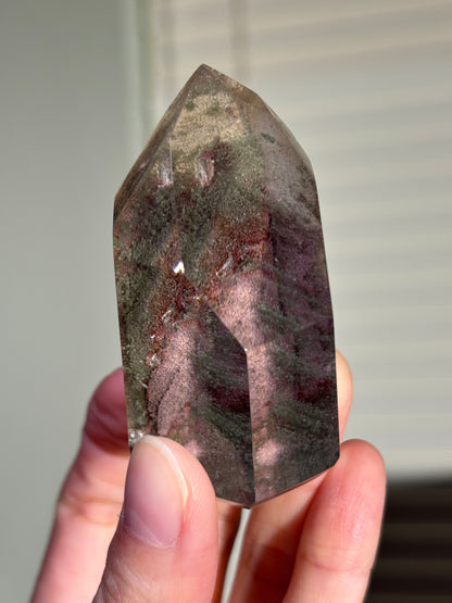 Chunky High Quality Water Clear Phantom Garden Quartz Tower, Brazil