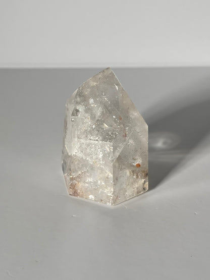 White Phantom Quartz Tower With Rainbow, Brazil