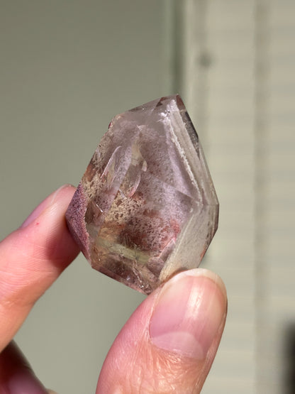 High Quality Pink White Phantom Lodalite Quartz Tower, Brazil