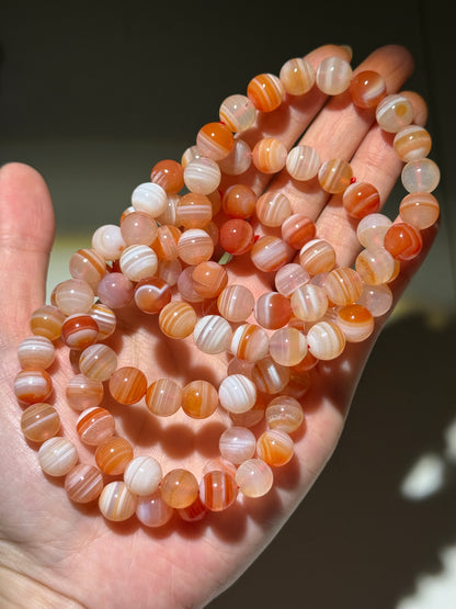 Banded Agate Bracelets, 10mm