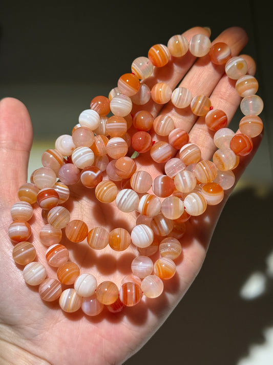 Banded Agate Bracelets, 10mm