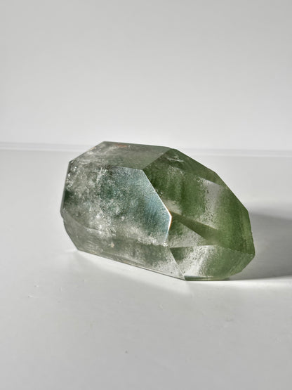 Large Chunky Green Phantom Chlorite Tower, Brazil