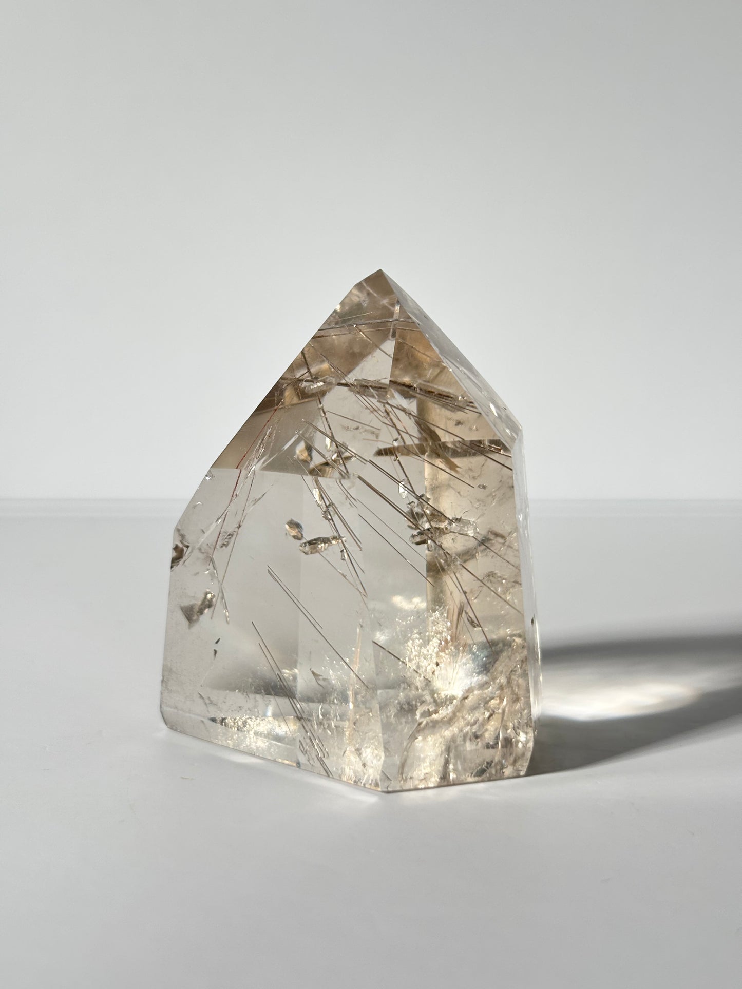 Collector’s Grade Rare Silver Rutile x Manifestation Quartz DTs Tower, Brazil