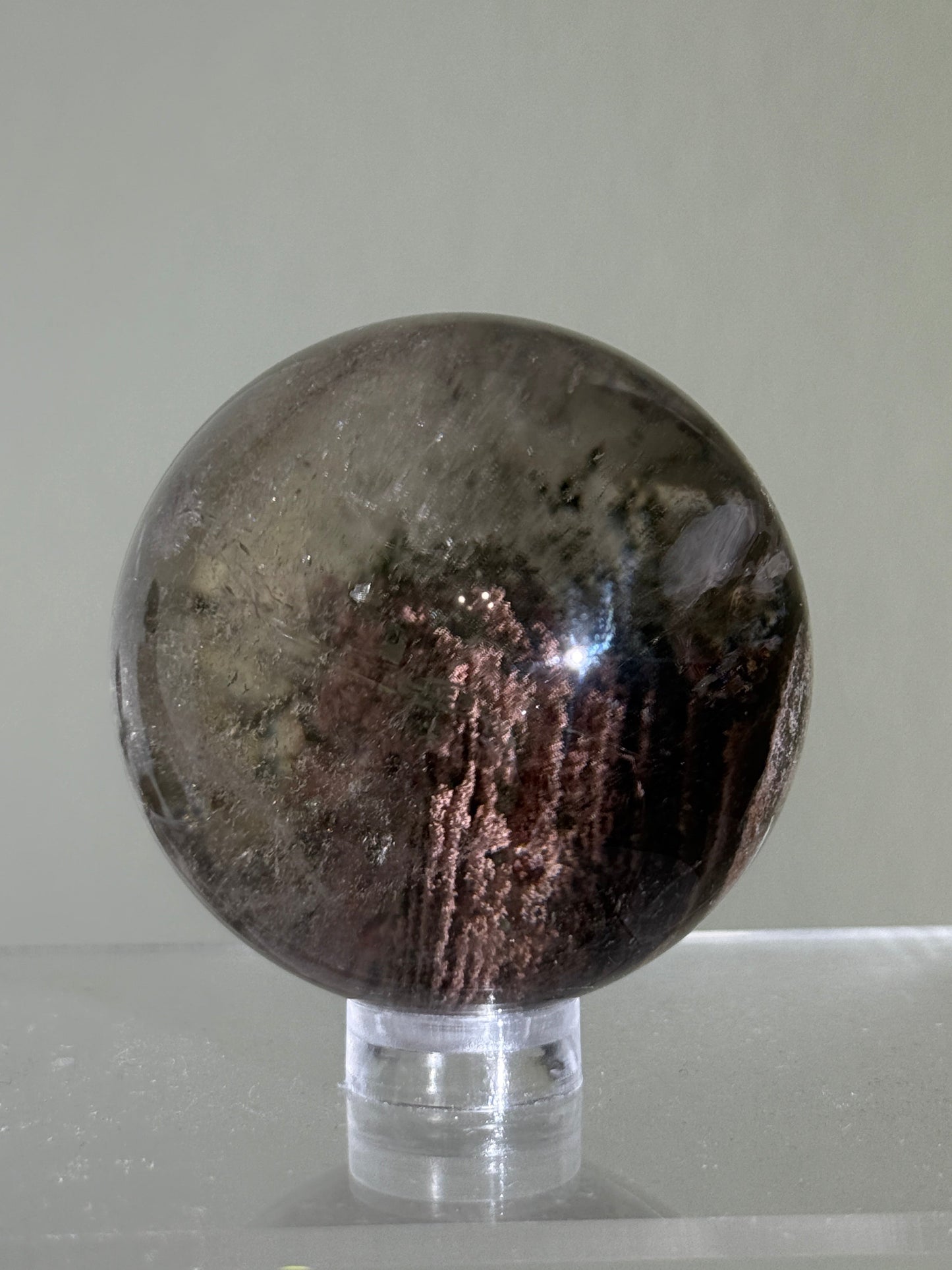 High Quality Layered Pink Garden Quartz Sphere, Zambia