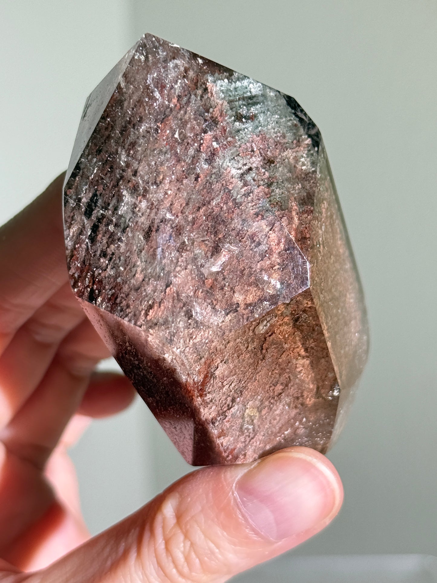 High Quality Large Layered Pink Garden Quartz Tower, Zambia