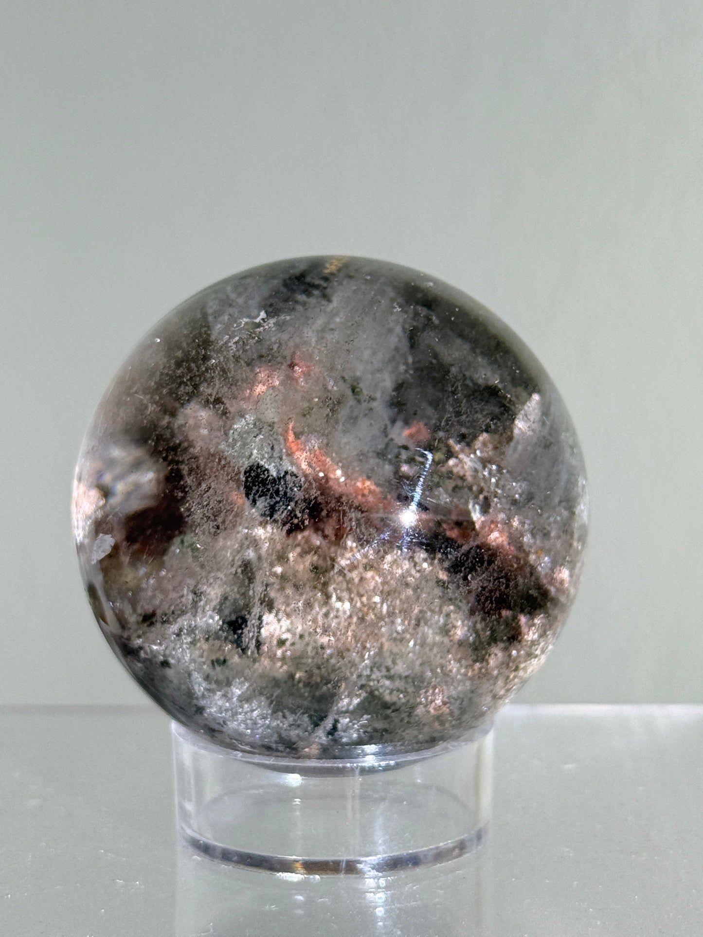 High Quality Colorful Garden Quartz Sphere With Hematite, Zambia