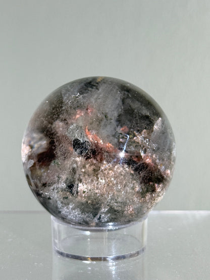 High Quality Colorful Garden Quartz Sphere With Hematite, Zambia