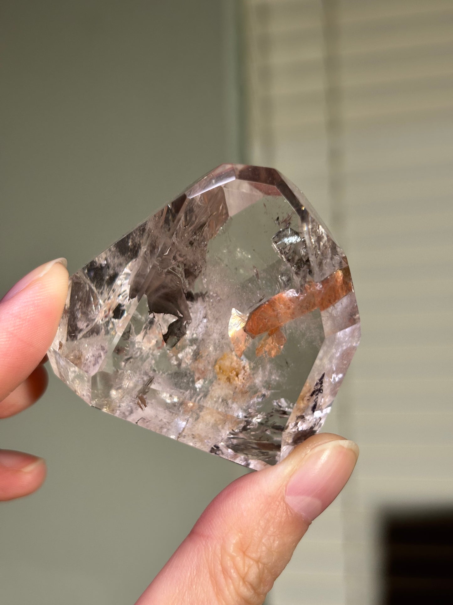 Rare Hematoid Coated Penetrator Quartz Freeform, Brazil