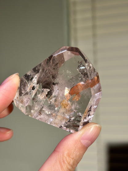 Rare Hematoid Coated Penetrator Quartz Freeform, Brazil