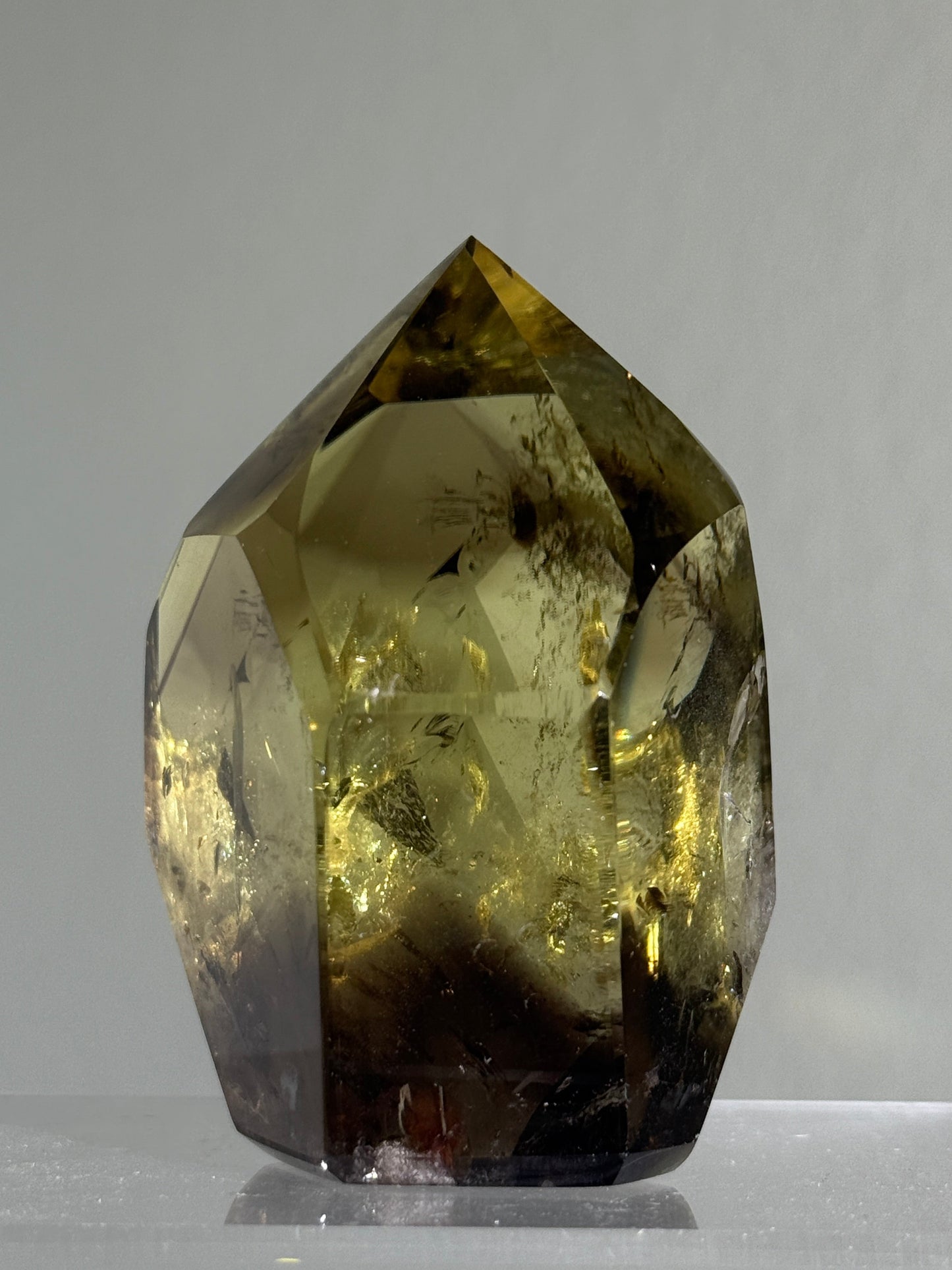 High Quality Phantom Smoky Citrine Tower, Brazil
