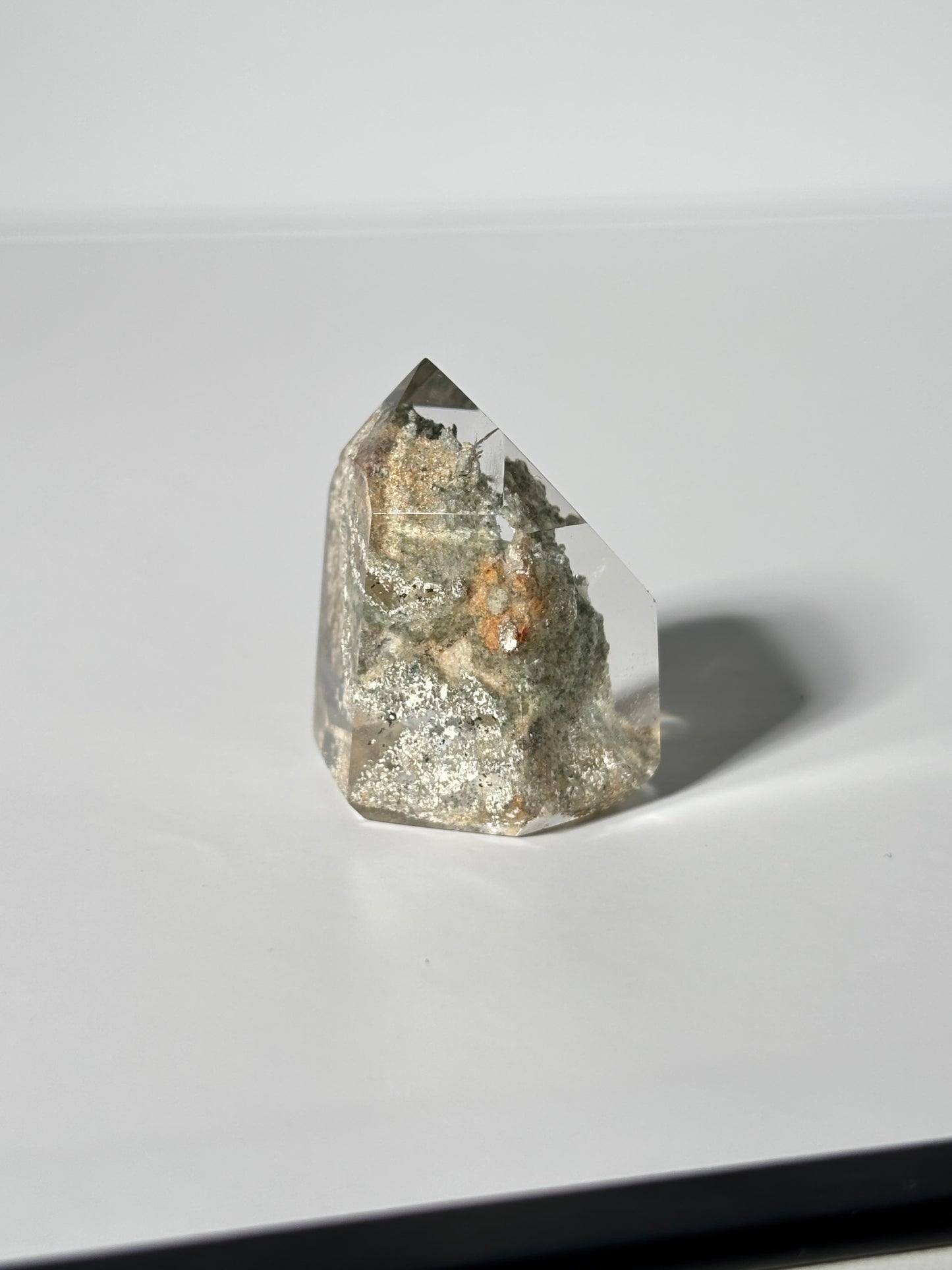 High Quality Water Clear Phantom Lodalite Quartz Tower, Brazil