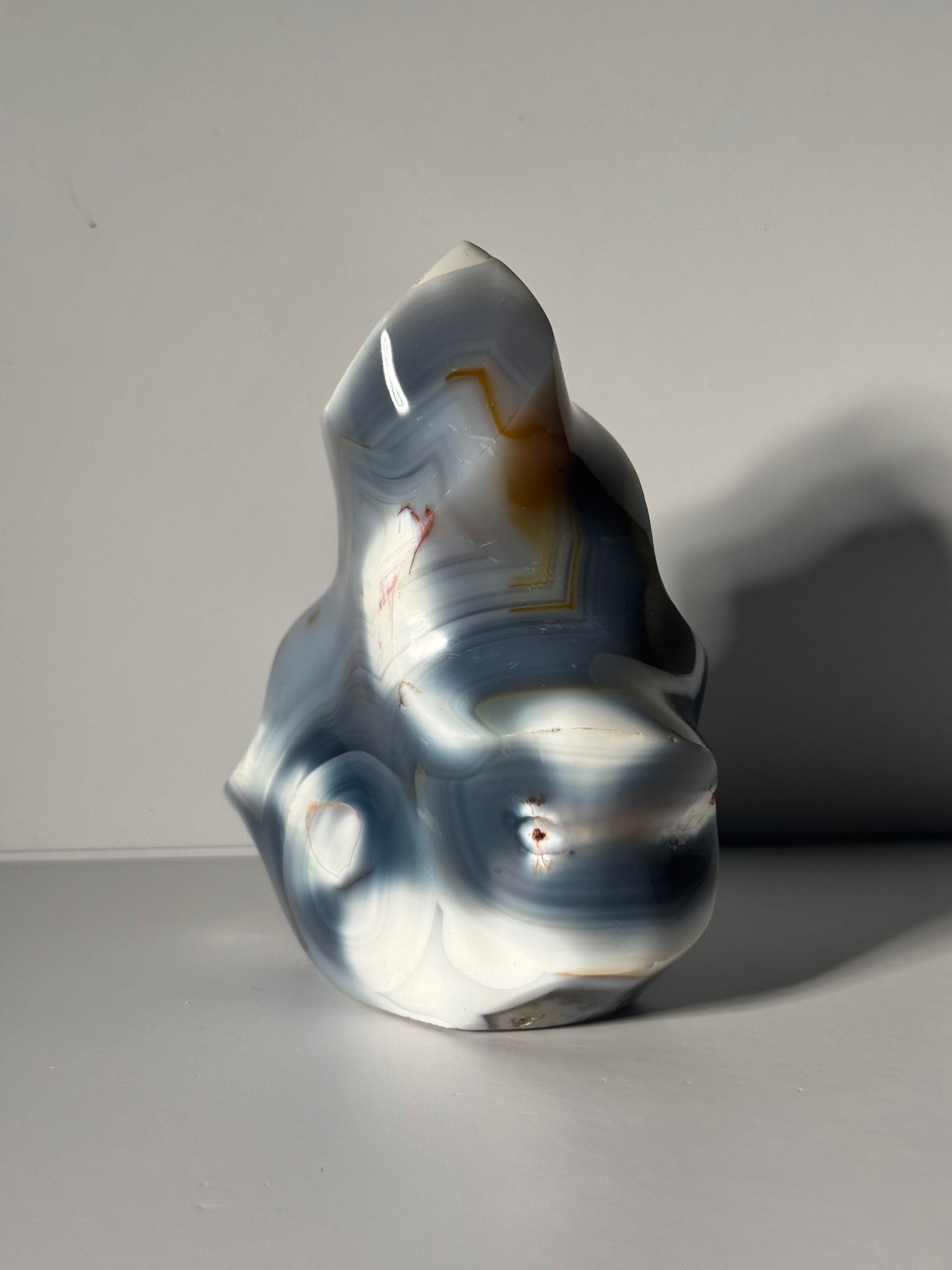 Large Chunky Orca Agate Flame, Madagascar