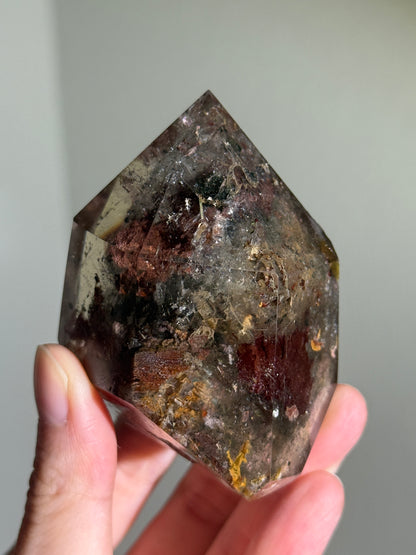 Large Chunky Colorful Garden Quartz Tower, Zambia