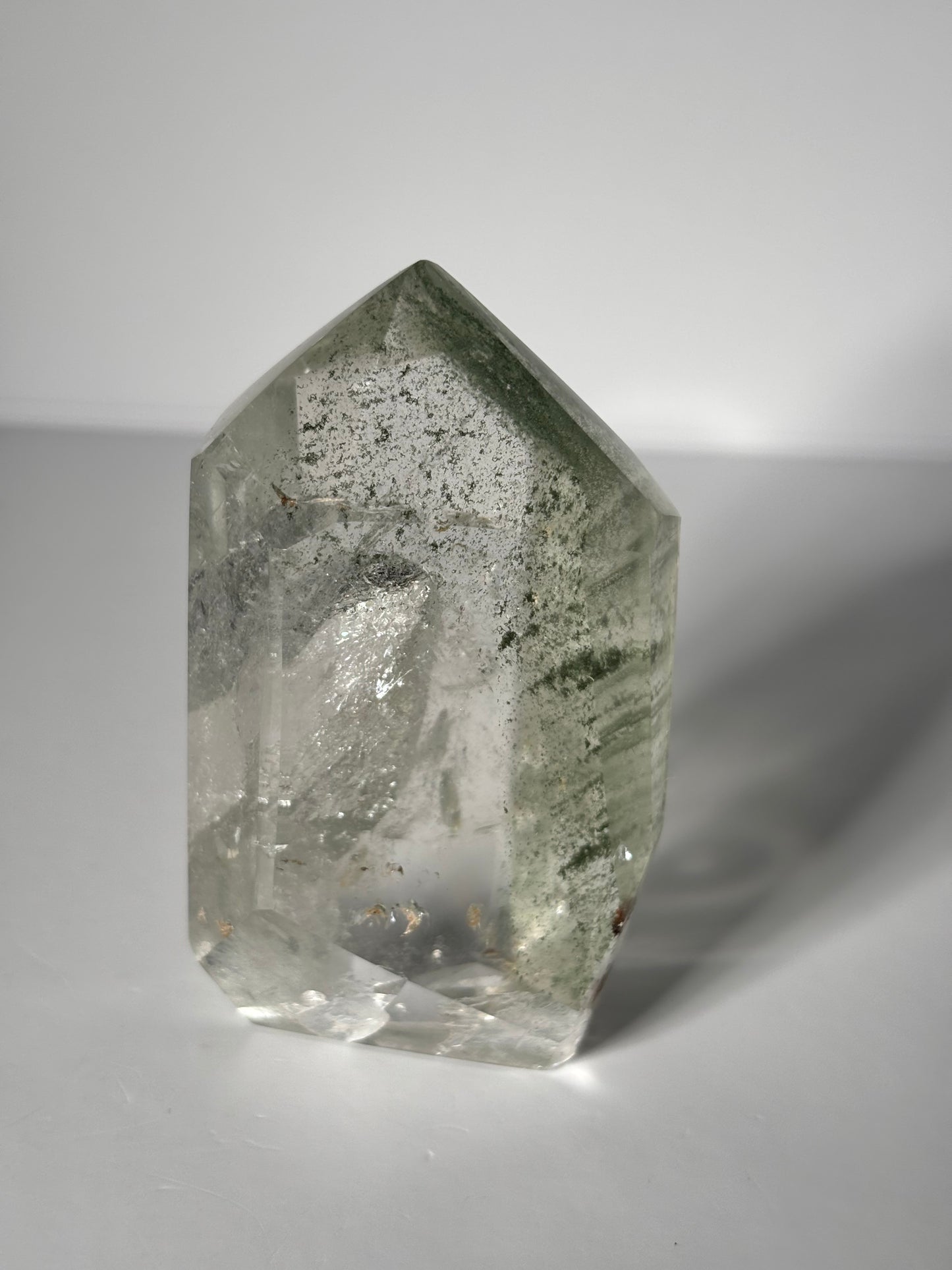 Rare Large Green Phantom Chlorite Tower With Big Penetrator, Brazil
