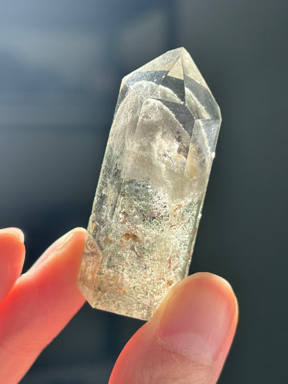 High Quality Sage Green Phantom Lodalite Tower, Brazil