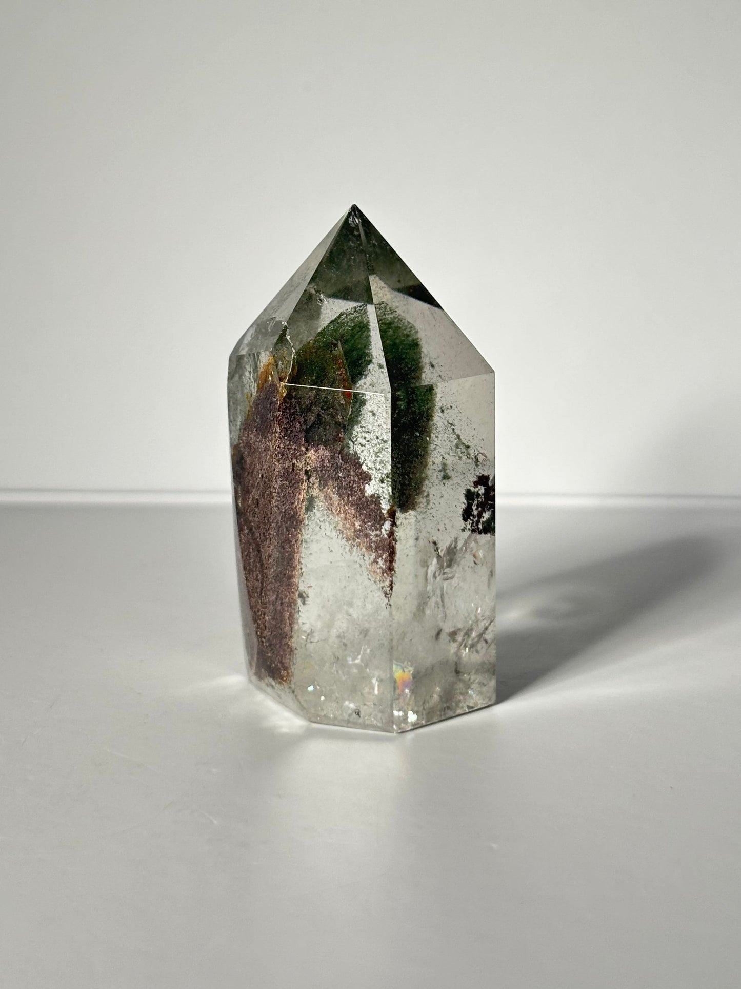 High Quality Green Phantom Chlorite & Lodalite Tower, Brazil