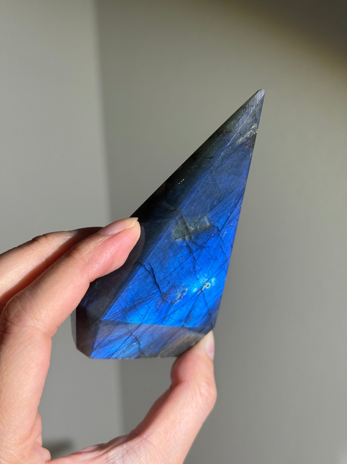 Gorgeous Blue Labradorite Pyramid, Madagascar