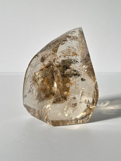 Spooky Black Rutile on Lodalite In Smoky Quartz Flame, Brazil