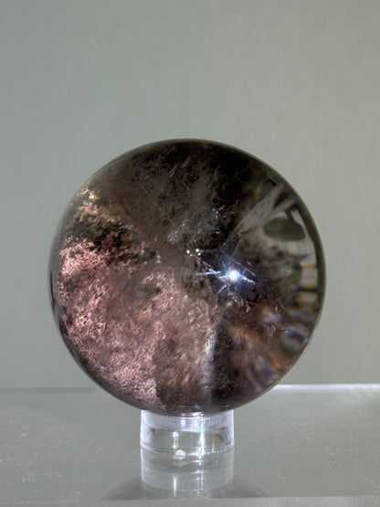 High Quality Layered Pink Garden Quartz Sphere, Zambia