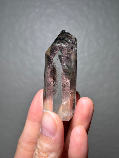 High Quality Water Clear Green Purple Garden Quartz Tower, Brazil