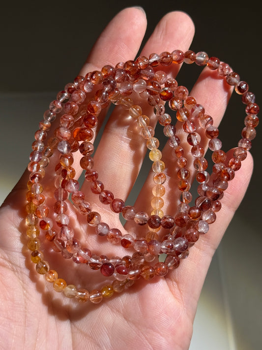 Fire Quartz Bracelets, 4.5mm