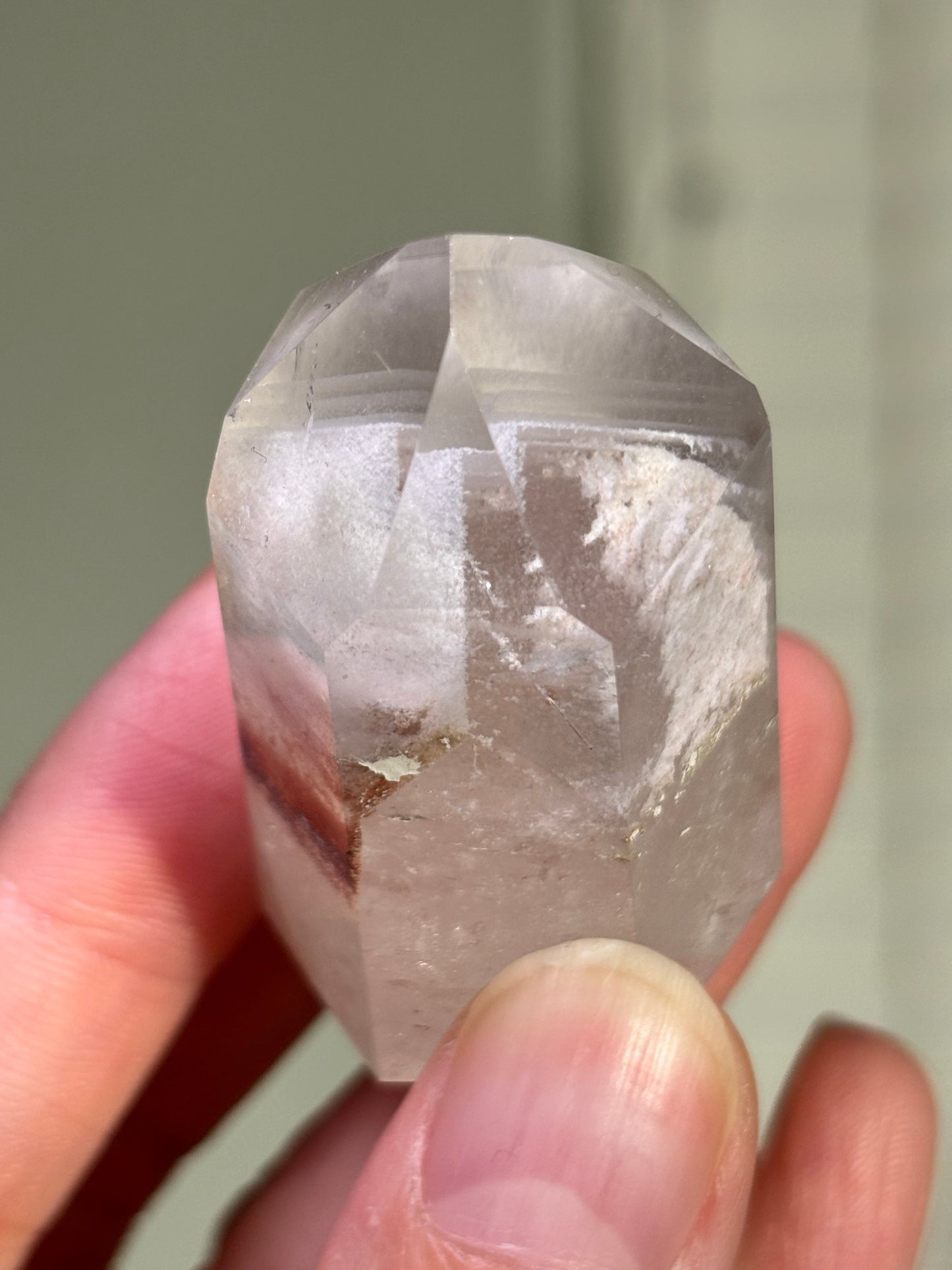 High Quality White Phantom Lodalite Quartz Tower, Brazil