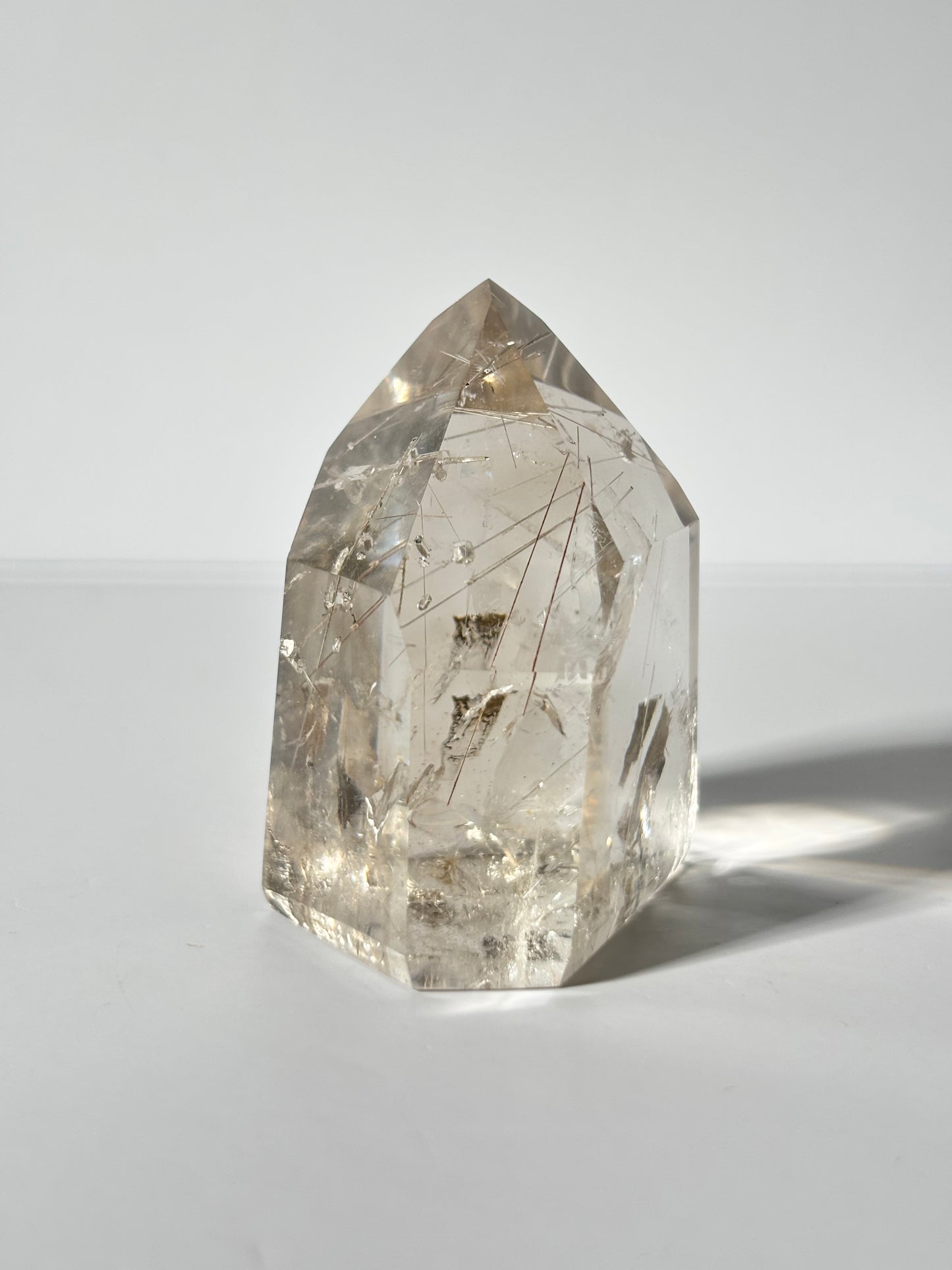 Collector’s Grade Rare Silver Rutile x Manifestation Quartz DTs Tower, Brazil