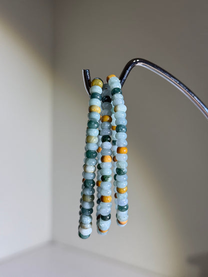 Burmese Colorful Jade Bracelets, 5mm