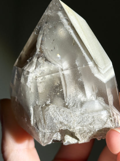 Large Chunky White Phantom Lodolite in Quartz Tower, Brazil