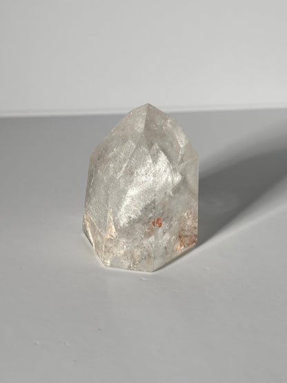 White Phantom Quartz Tower With Rainbow, Brazil