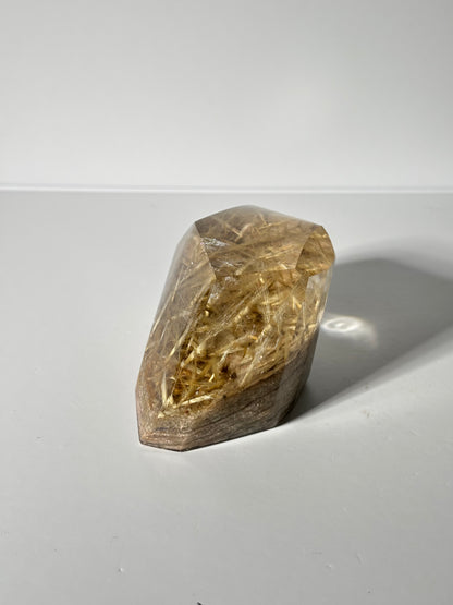 Statement Golden Starburst Rutile on Layered Lodalite Freeform