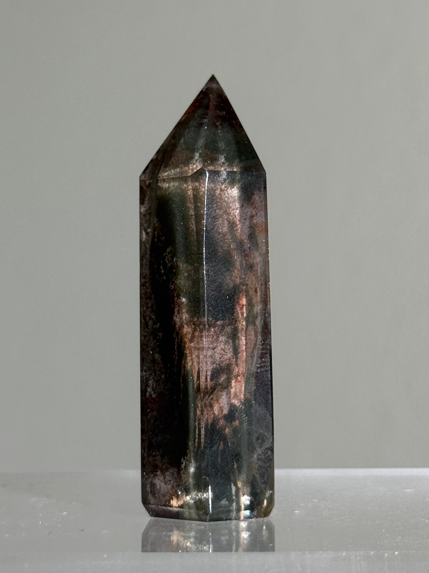 High Quality Water Clear Purple Green Garden Quartz Tower, Zambia