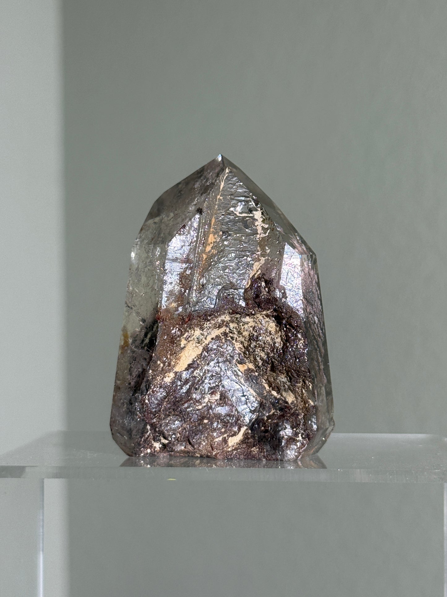 High Quality Large Phantom Pink Garden Quartz Tower, Brazil