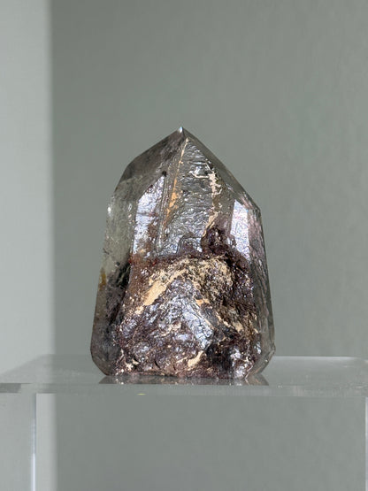 High Quality Large Phantom Pink Garden Quartz Tower, Brazil