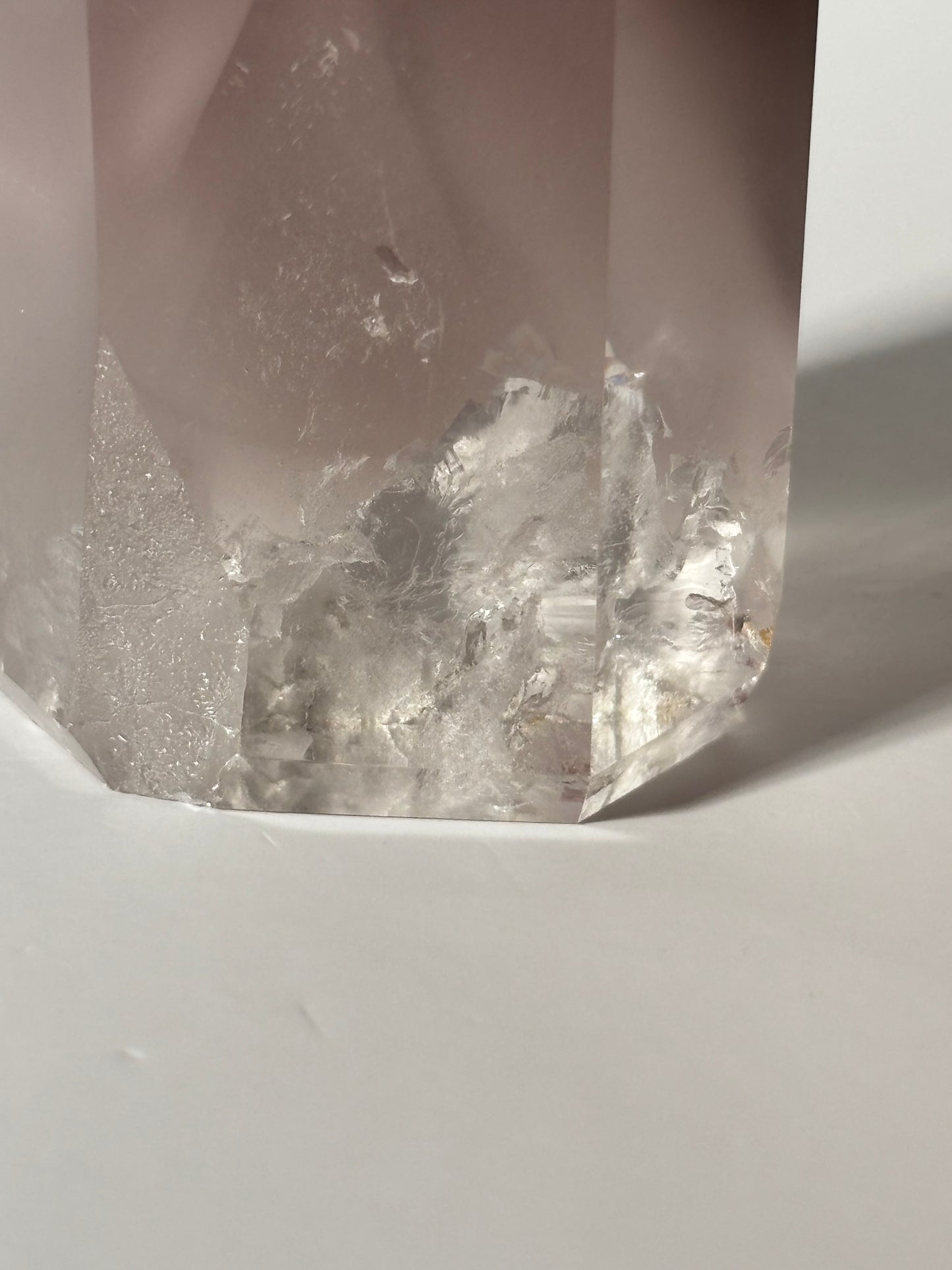 High Quality Large Chunky Phantom Pink Lithium Quartz Tower, Brazil