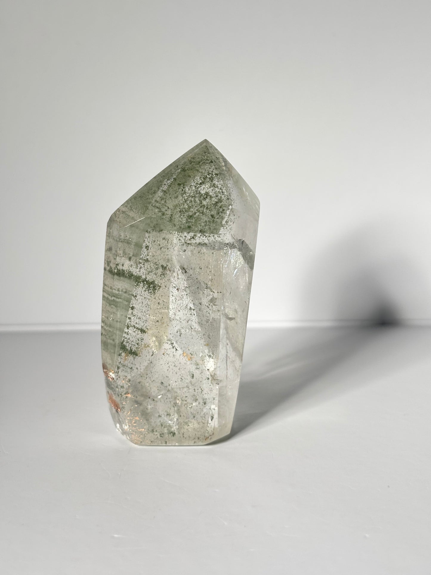 Rare Large Green Phantom Chlorite Tower With Big Penetrator, Brazil