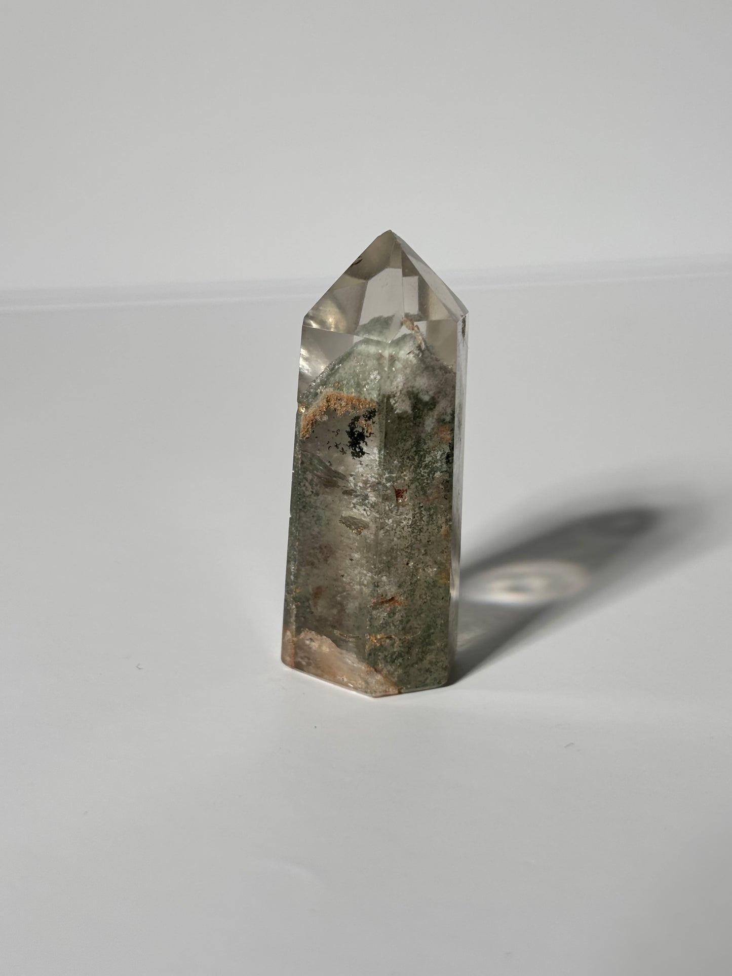 High Quality Sage Green Phantom Lodalite Tower, Brazil