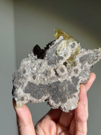 High Quality Large Sweetwater Mine Honey Calcite On Dolomite With Chalcopyrite, USA