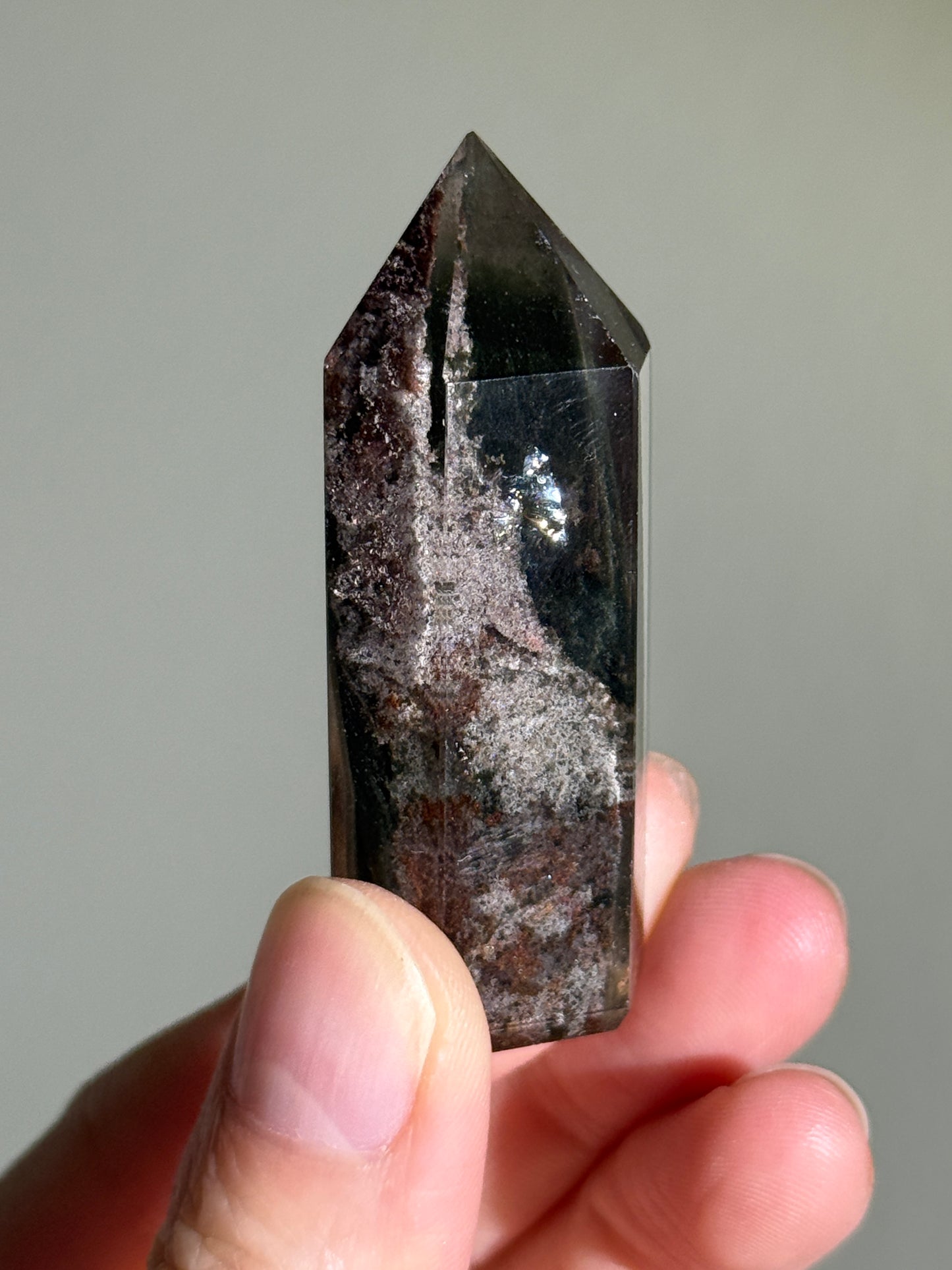 High Quality Water Clear Purple Green Garden Quartz Tower, Zambia