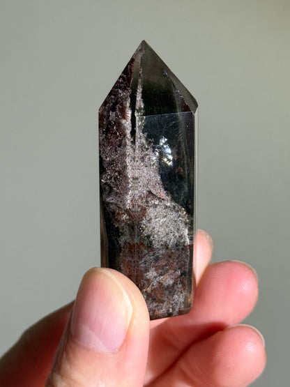 High Quality Water Clear Purple Green Garden Quartz Tower, Zambia