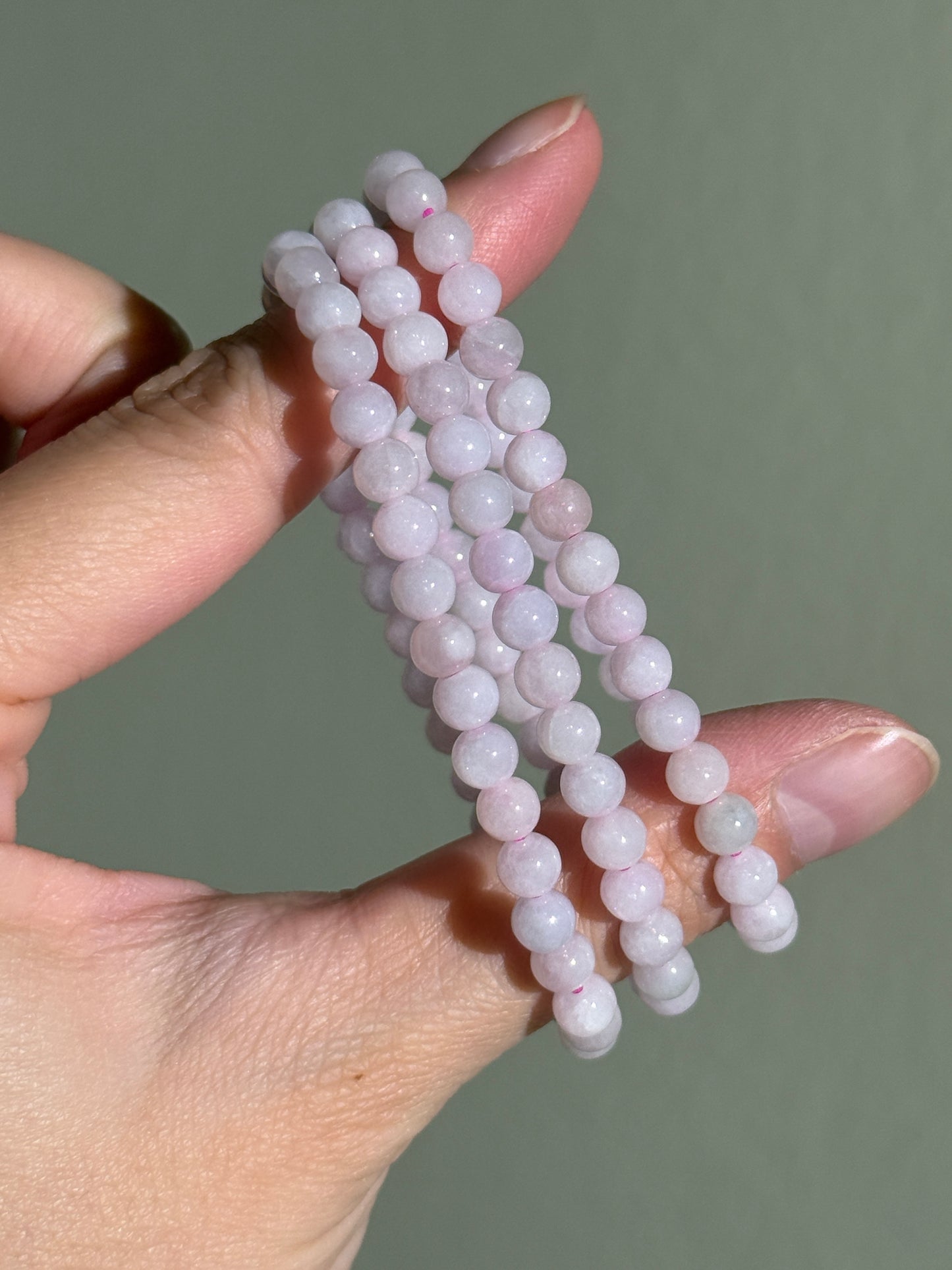 Gorgeous Rare Pink Jade Bracelets, 5mm