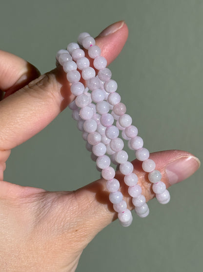 Gorgeous Rare Pink Jade Bracelets, 5mm
